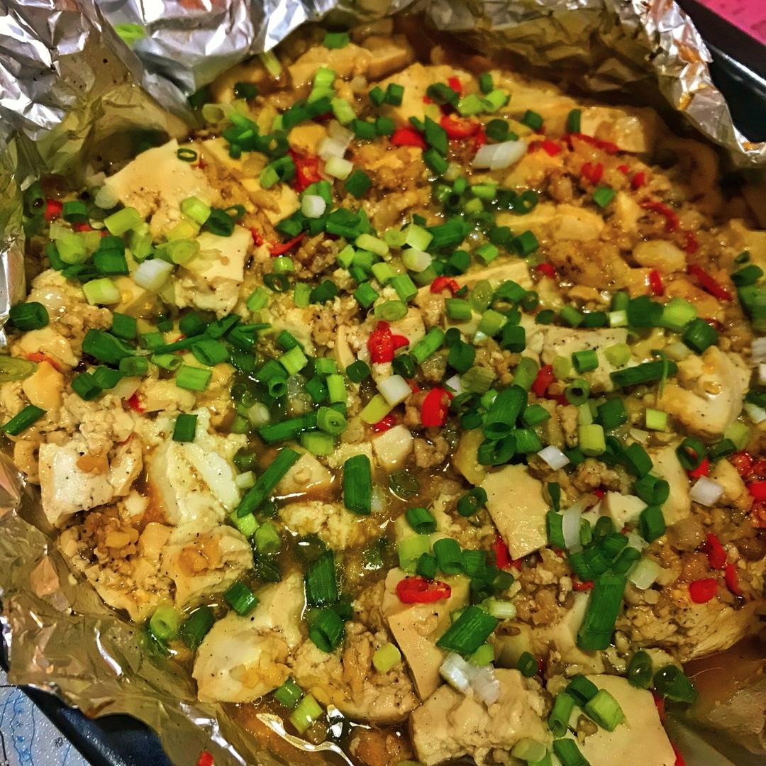 烧烤摊的招牌———锡纸烤豆腐