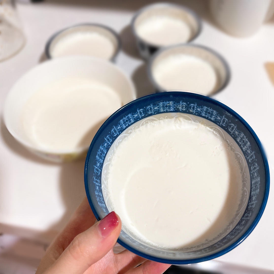 【双皮奶】还有厚奶皮的单皮奶、蜜红豆、蛋黄小饼干、它们都整整齐齐的