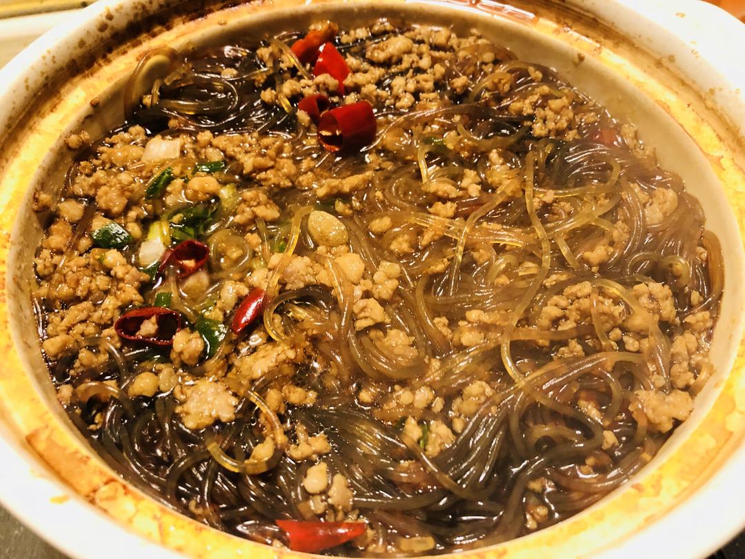 肉糜粉丝煲的做法