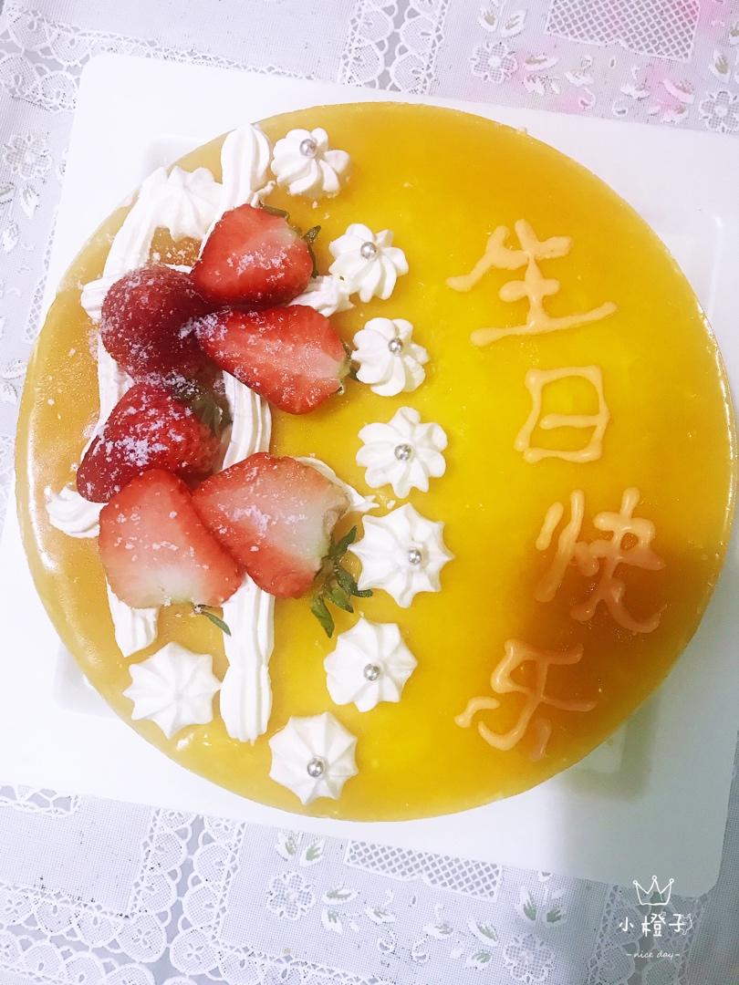 免烤箱8寸芒果慕斯蛋糕🍰（适合新手）