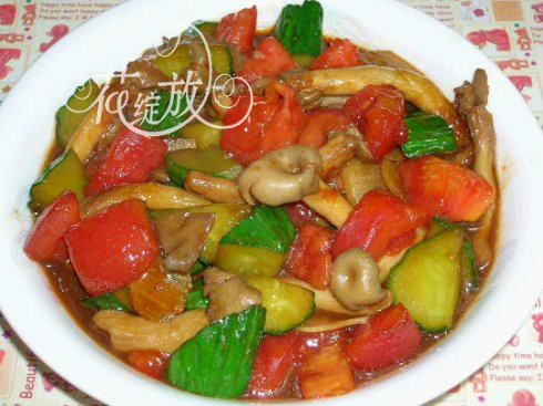 蚝油蕃茄喇叭菇的做法