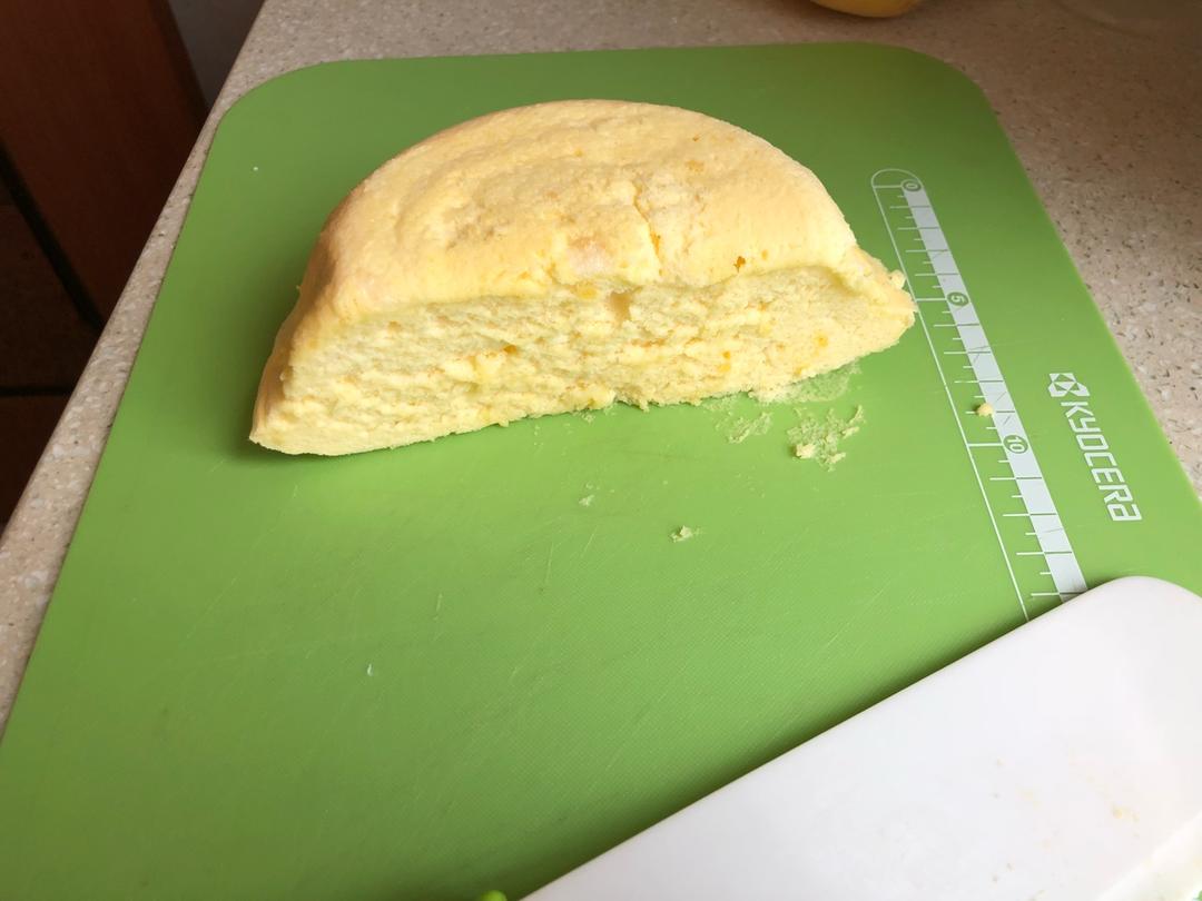 零失败戚风蒸蛋糕（8寸）可做蛋糕胚（另附红丝绒蒸蛋糕做法）