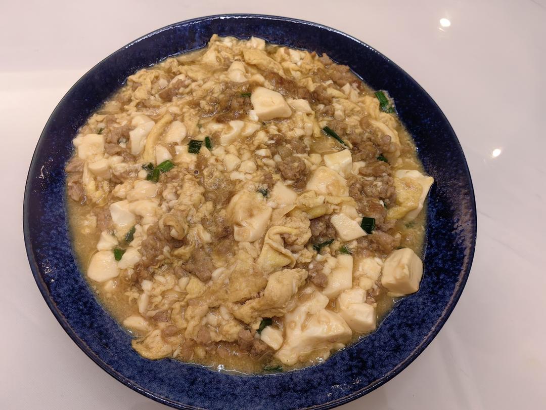 入口即化的肉沫鸡蛋包豆腐