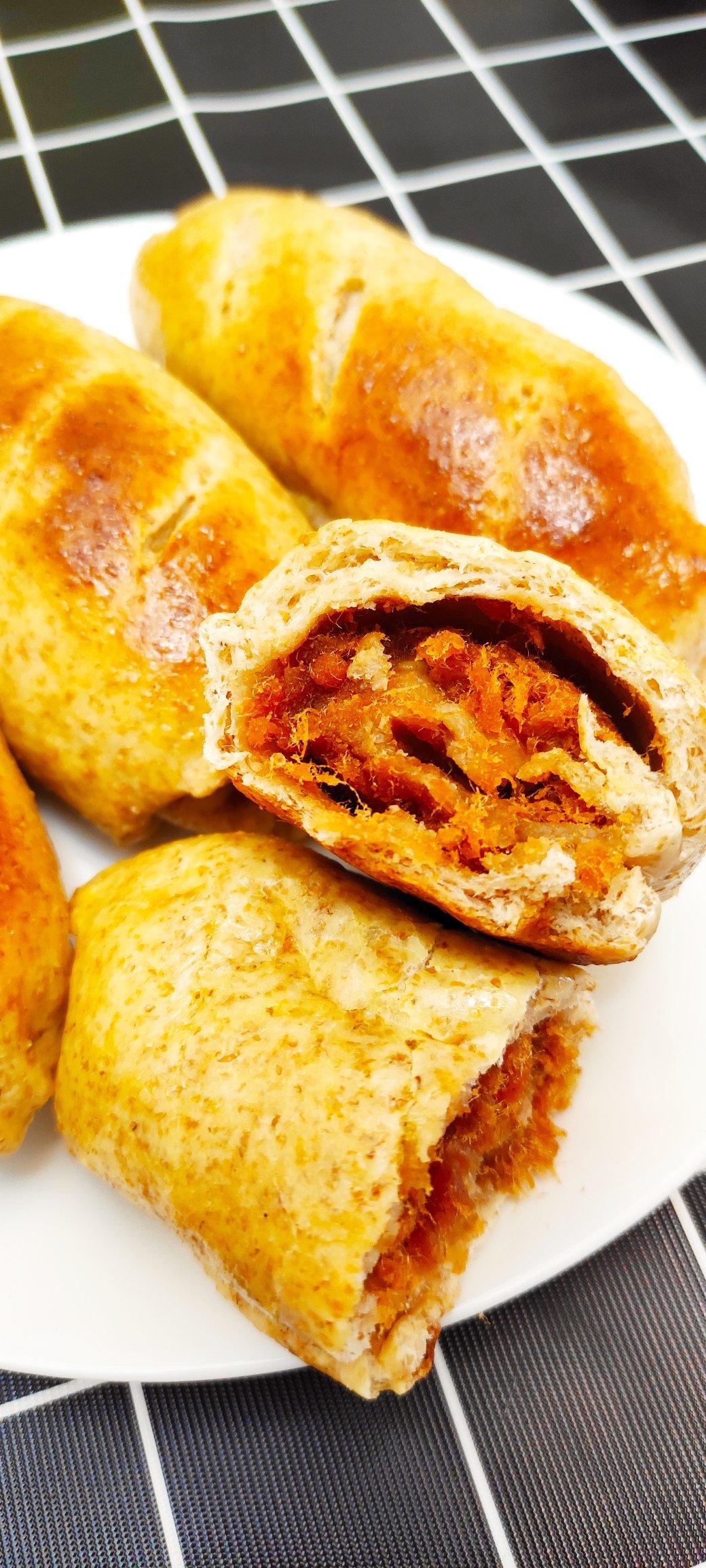 爆浆肉松包 ‼️（附自制肉松教程）