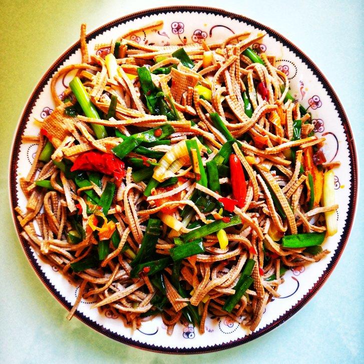 海洋999做的低脂韭菜炒千张丝百叶丝干豆腐丝