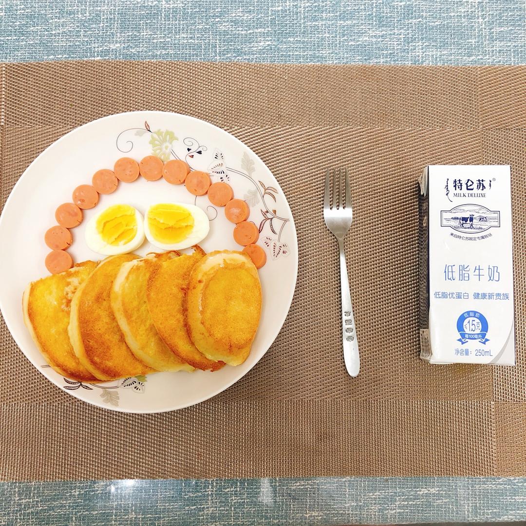 馒头鸡蛋饼～简单早餐