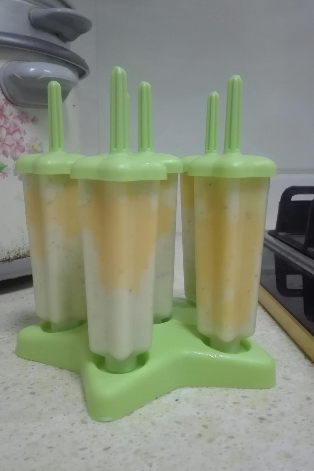 三种口味奶油水果冰棍 Creamy Fruit Popsicle