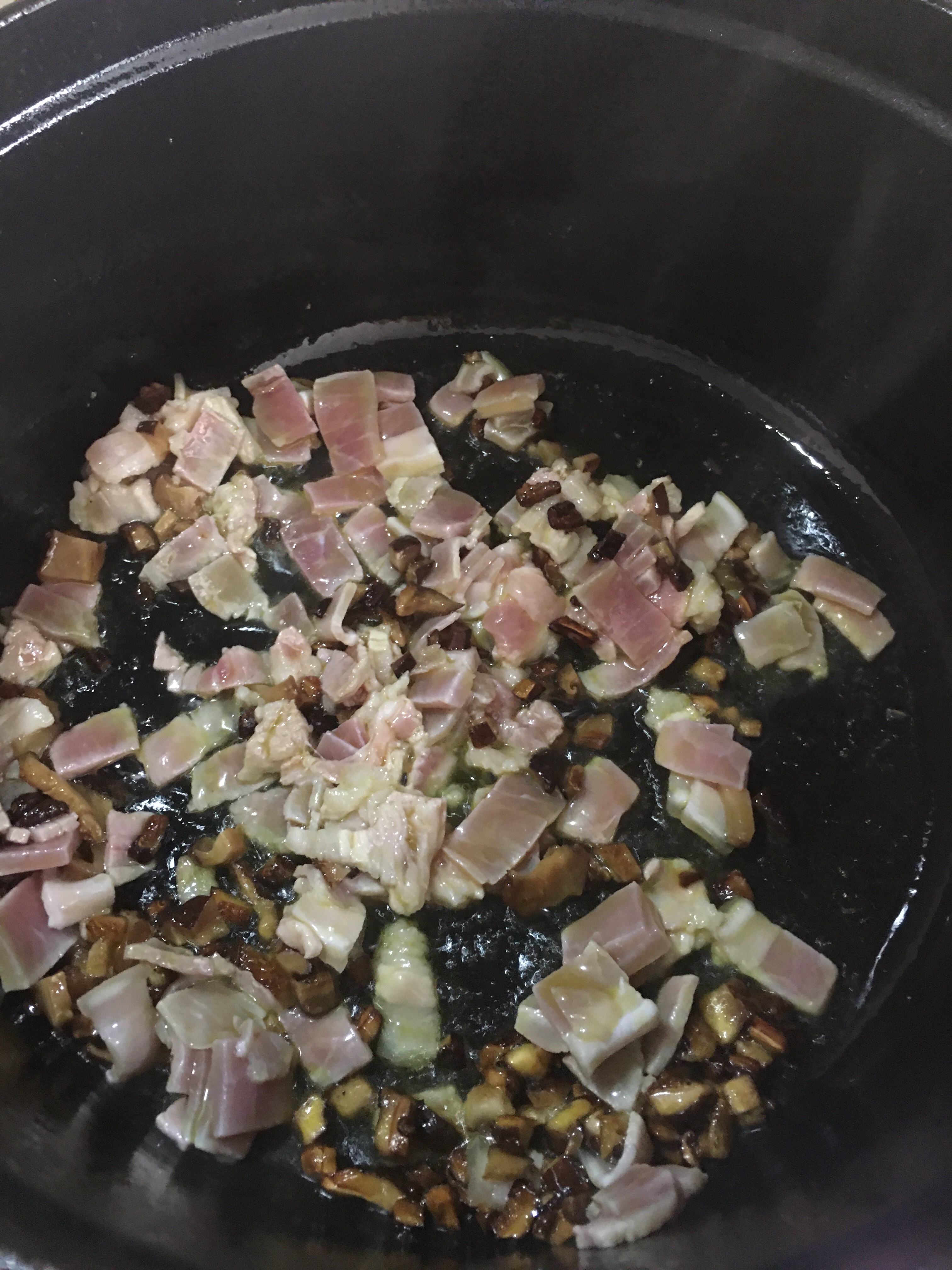 香菇咸肉菜饭~铸铁锅版的做法 步骤7