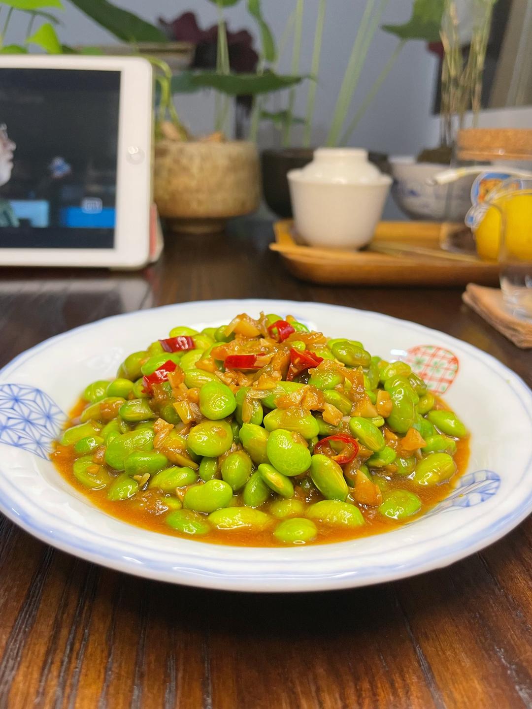 蒜泥毛豆米的做法