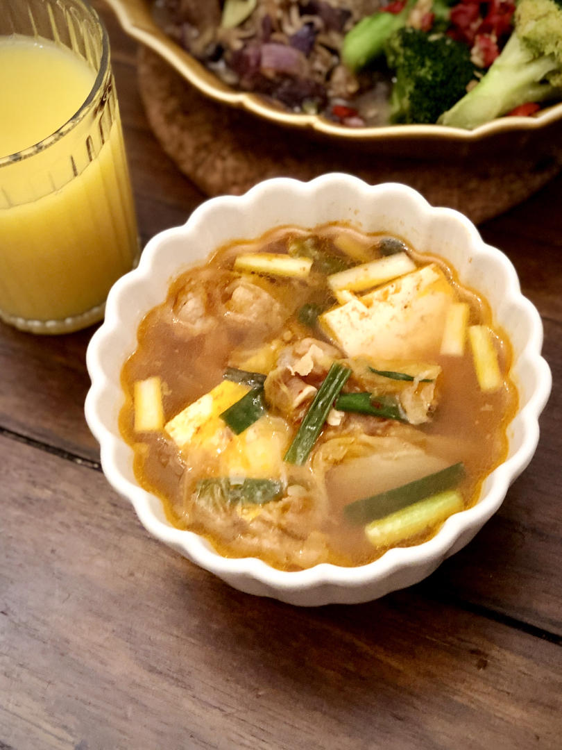 超简单好味的泡菜汤