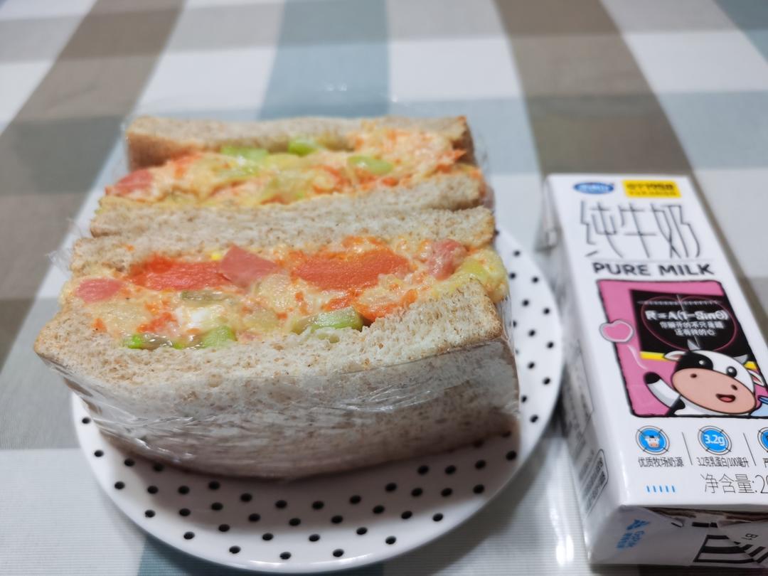 减脂必备‼️土豆泥沙拉三明治🥪居然这么好吃