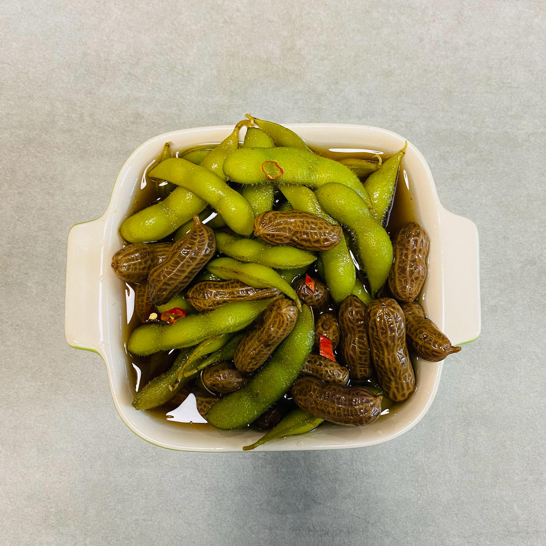 糟卤毛豆花生的做法