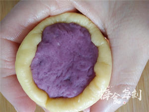 网红爆浆香芋紫薯仙豆糕，只需一口平底锅的做法 步骤13