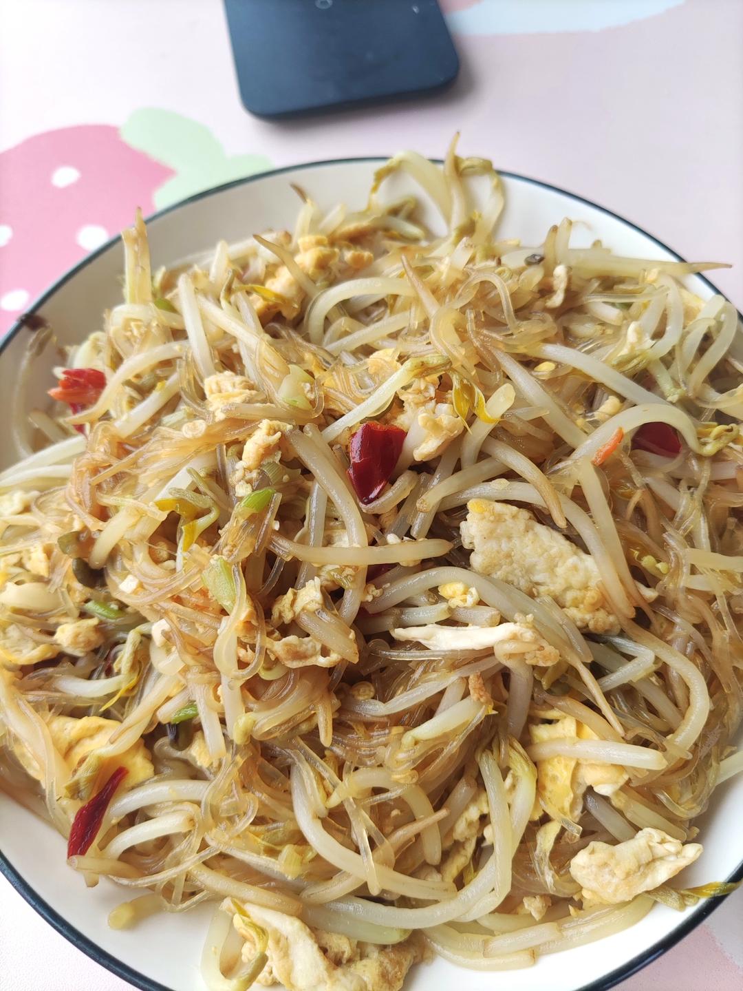 豆芽炒粉条