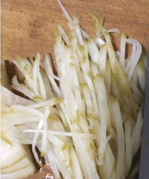芥菜丝炒黄豆的做法 步骤2