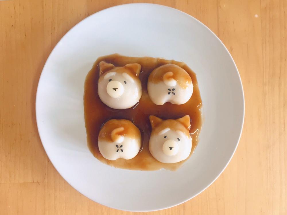 拥有小翘臀的柴犬糯米团子