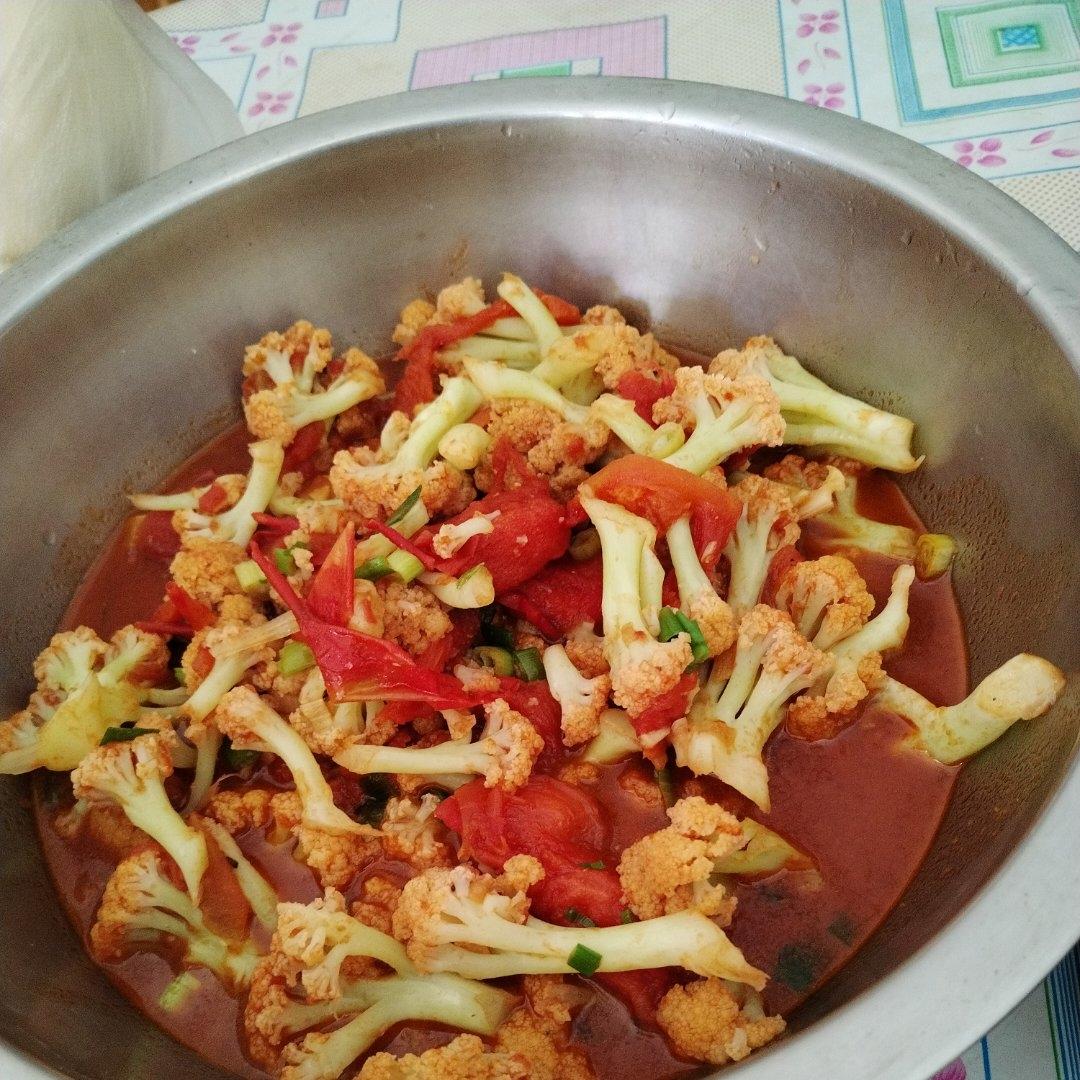 西红柿炒菜花（夏季开胃菜）