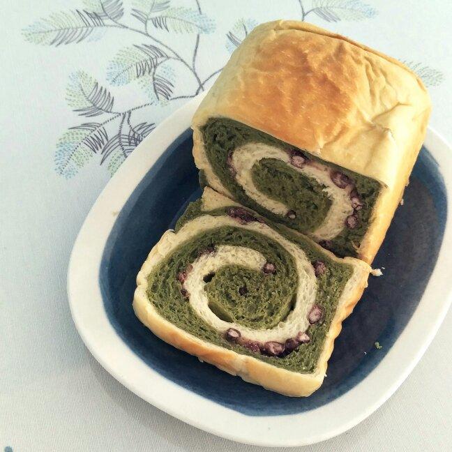 抹茶蜜豆吐司