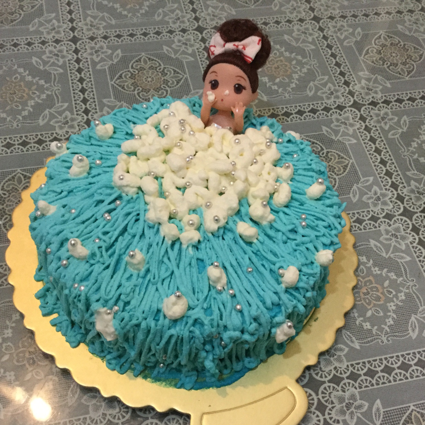 详细步骤制作泡泡浴娃娃蛋糕