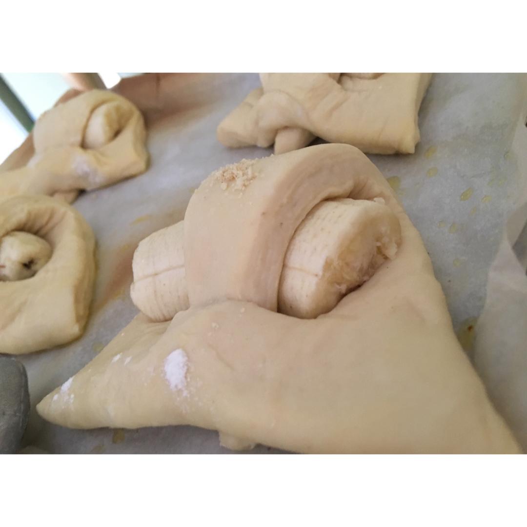 迷你香蕉可颂面包