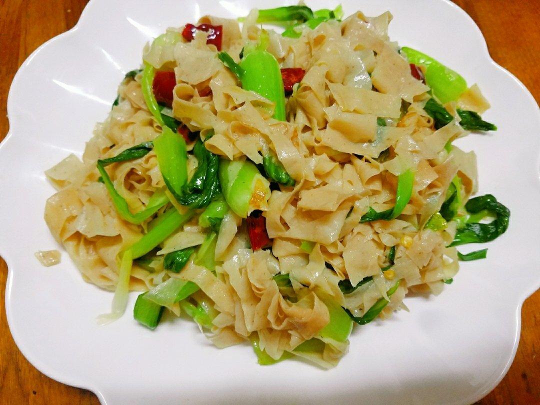 青菜炒豆皮