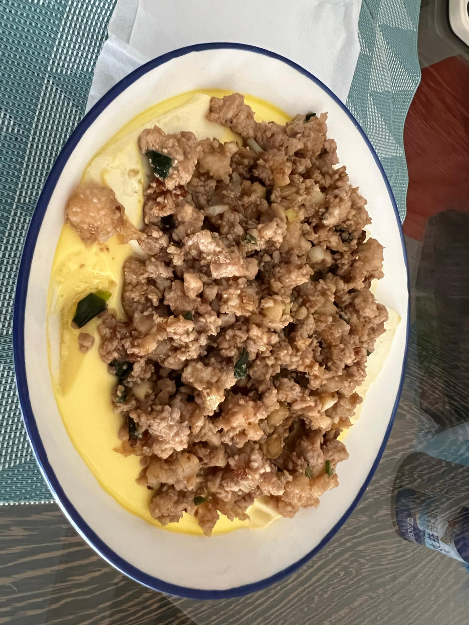 过桥豆腐（肉沫豆腐蒸蛋羹）