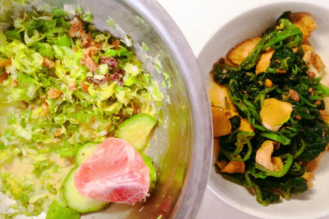 菠菜炒鸡胸肉