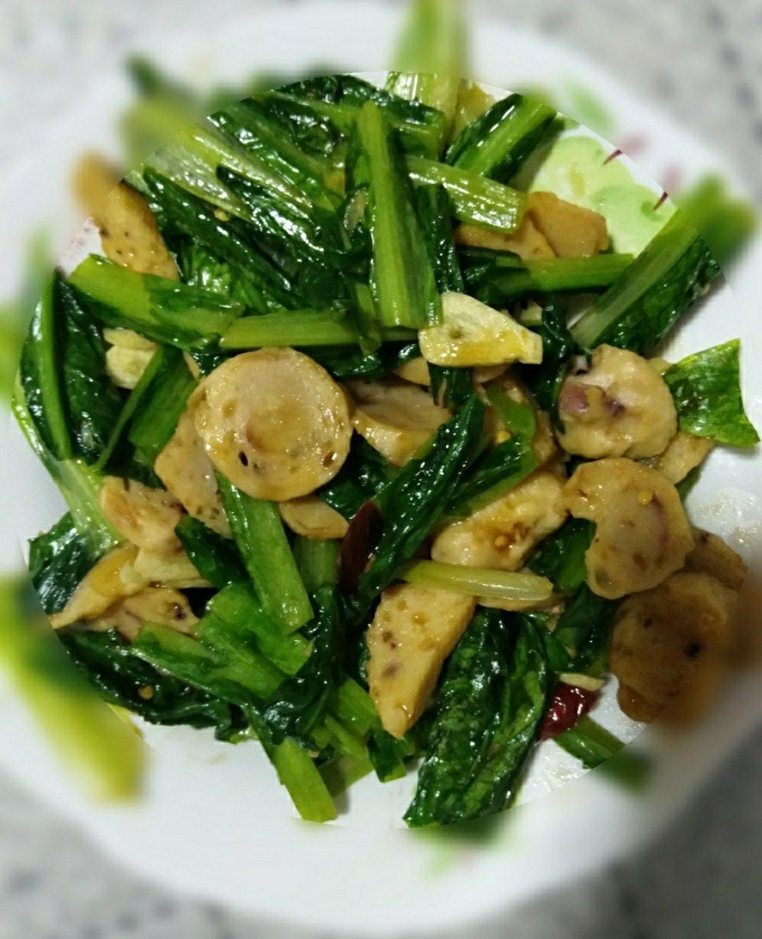 鱼丸油麦菜