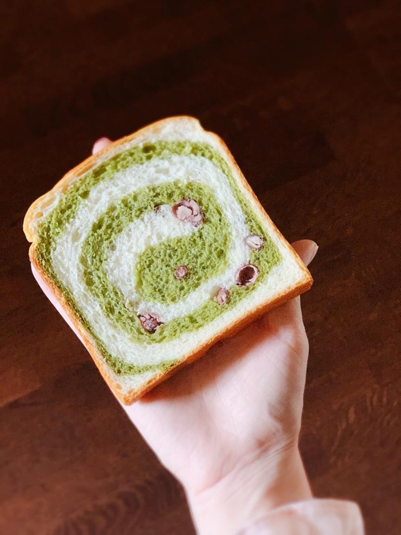 Sara吐司系列五：高颜值抹茶蜜豆双色吐司