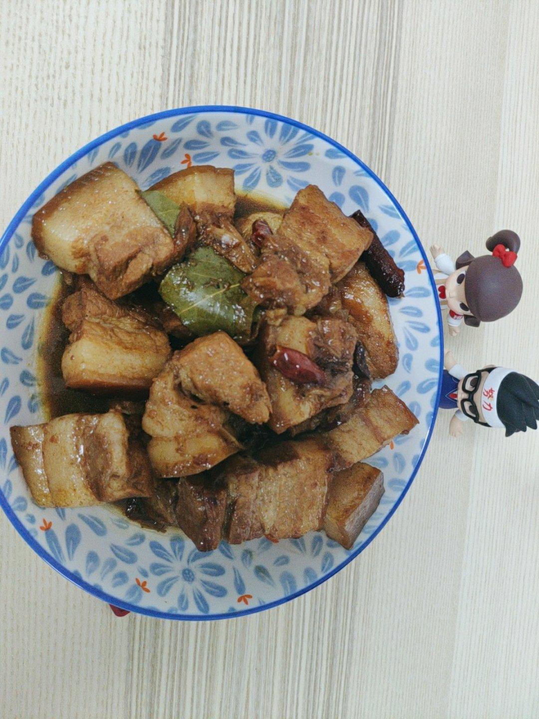 不放油的红烧肉+鹌鹑蛋