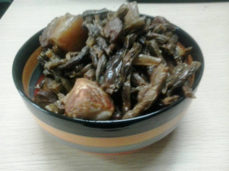 豆角干焖五花肉