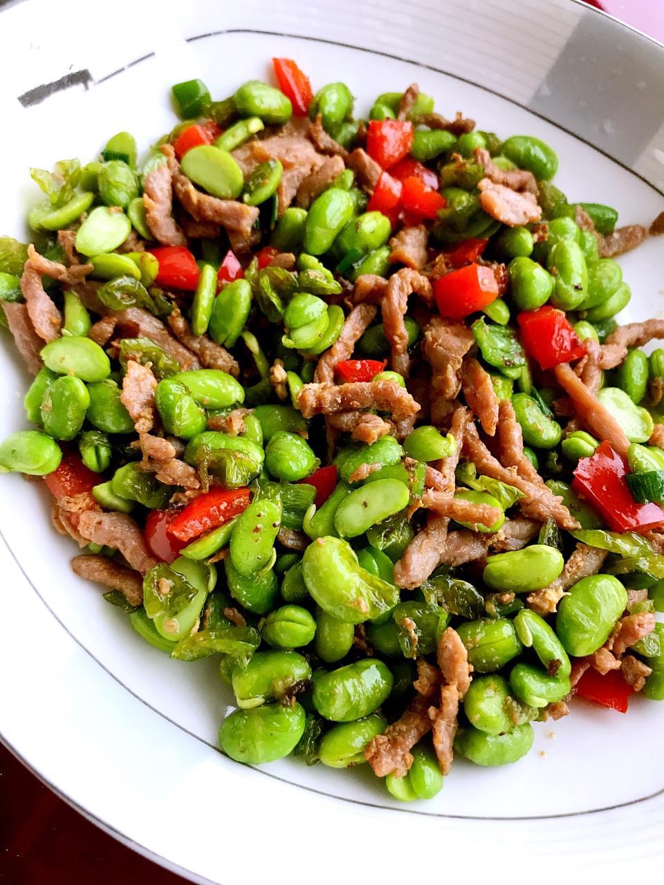 k喵喵做的超香超好吃的毛豆炒牛肉