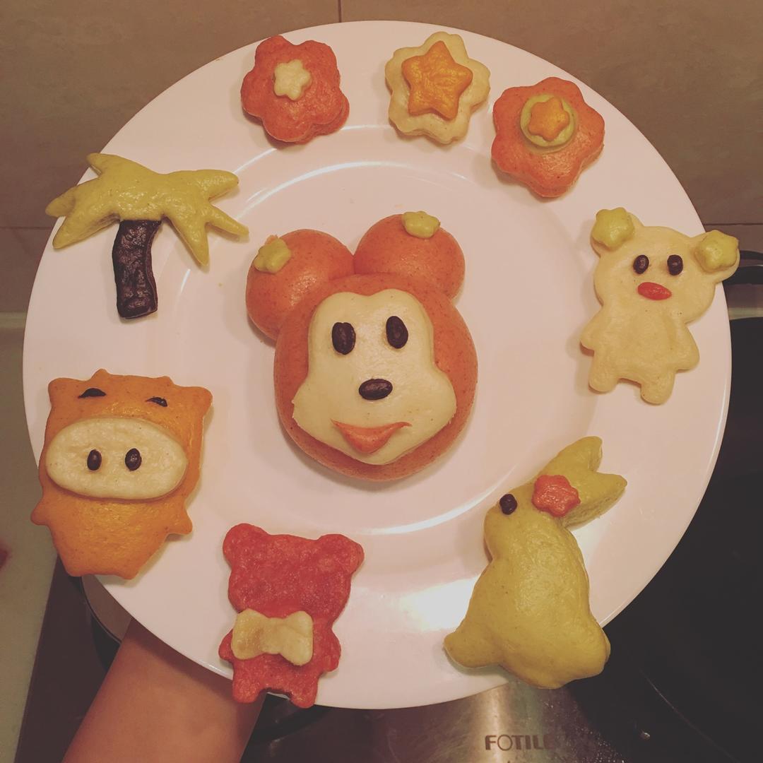 卡通馒头（可做宝宝辅食配方）