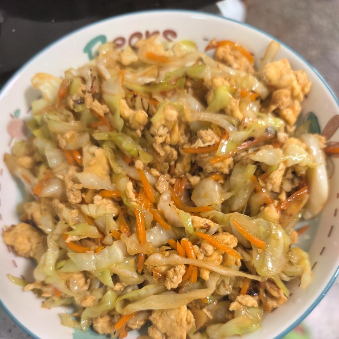 包菜炒鸡蛋