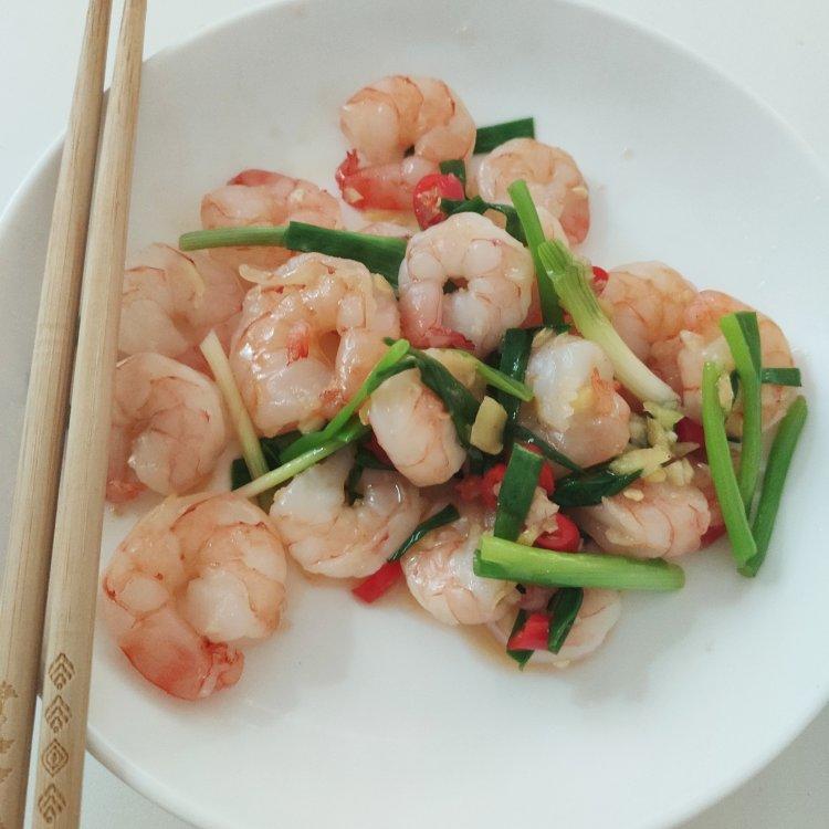 葱爆虾仁