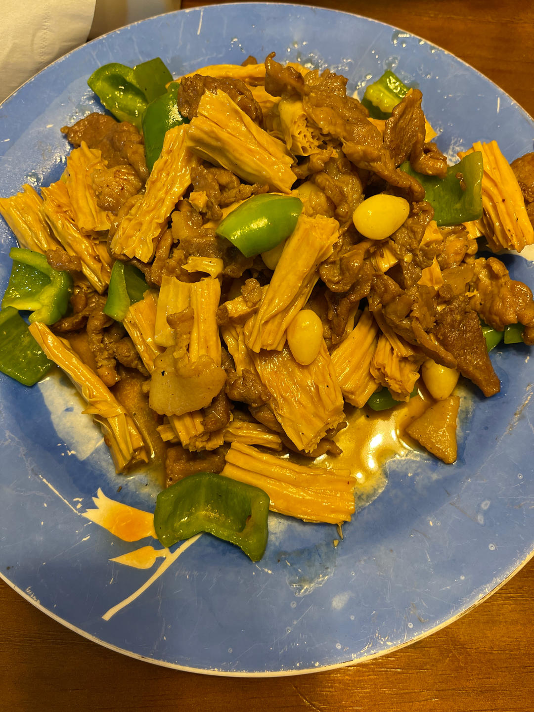 白果腐竹炒肉