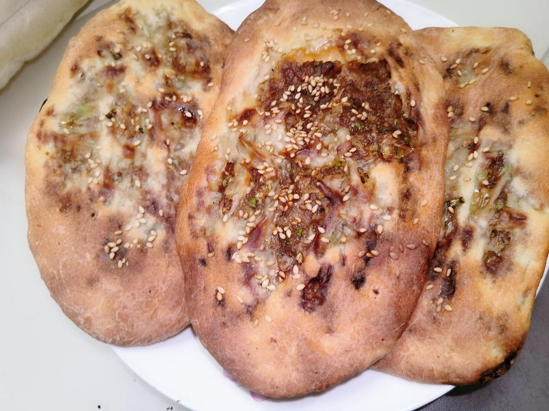 👩‍🍳香喷喷的榨菜鲜肉锅盔～吃一次忘不了💁🏻‍♀️
