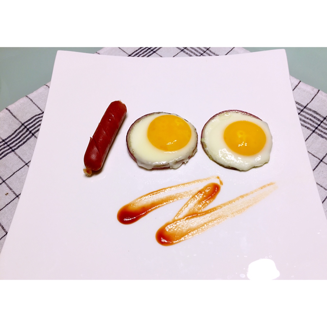 早餐2016年6月29日# 鸡蛋,肠仔