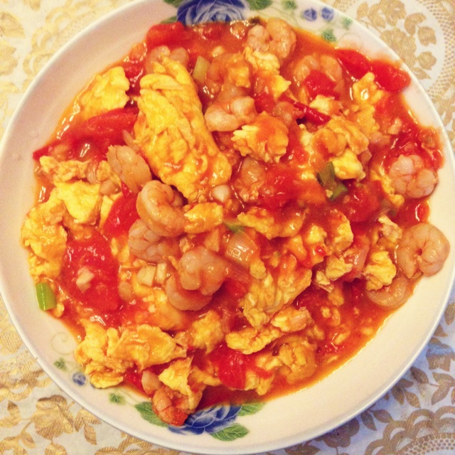 阿基师番茄虾仁滑蛋