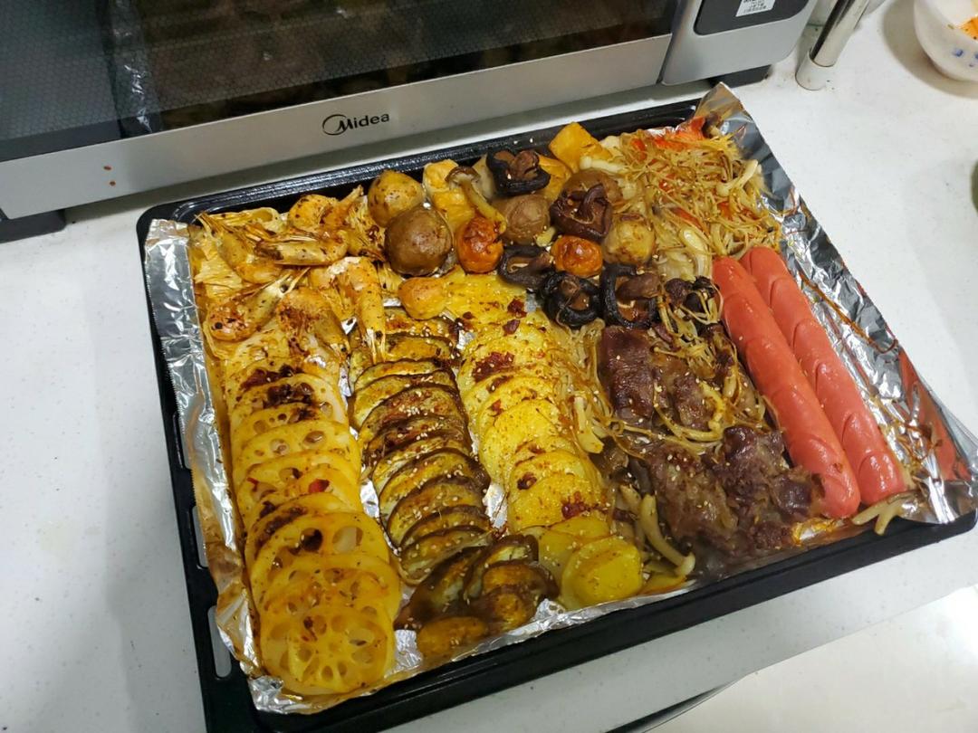 烤箱拼盘烧烤