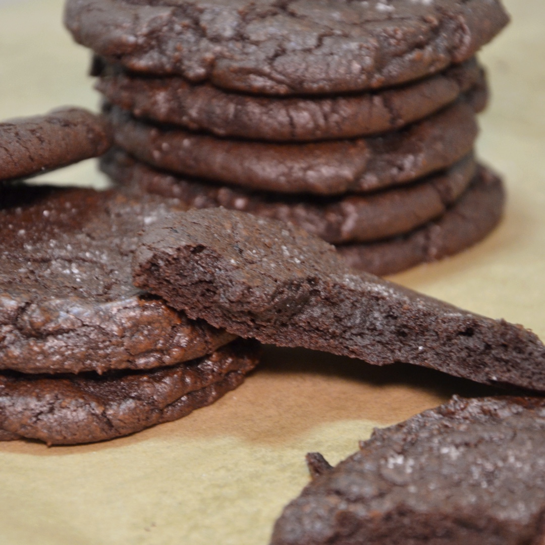 海盐布朗尼曲奇Vegan Salted Brownie Cookies