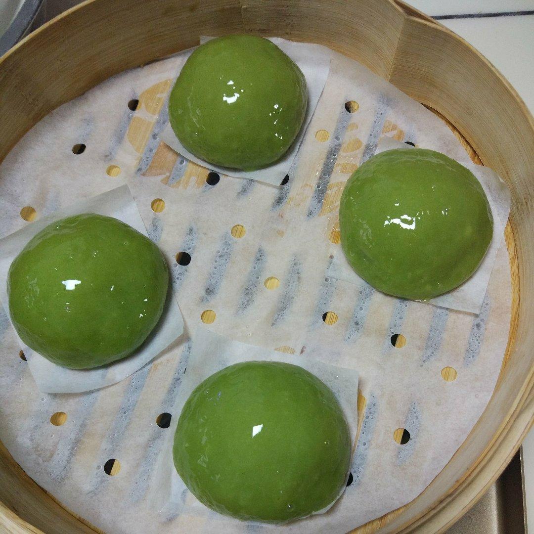 网红青团～～咸蛋黄肉松青团