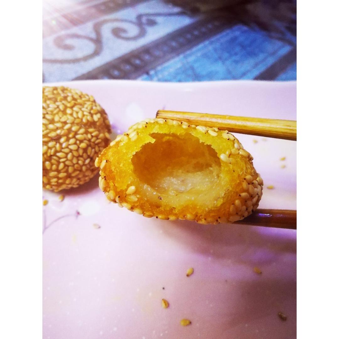 空心麻团--不用泡打粉一样可做出漂亮的空心麻团