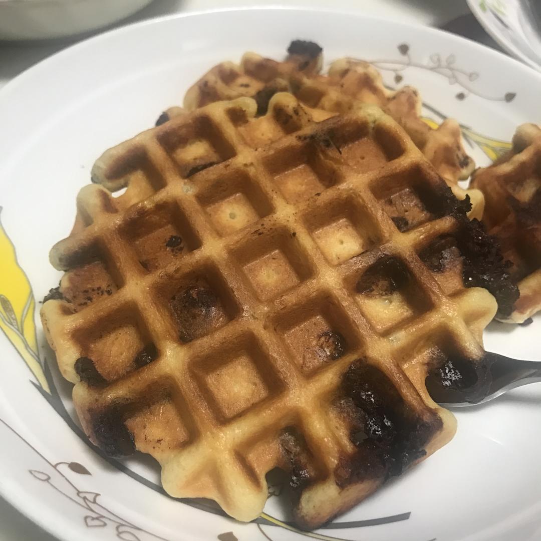 巧克力碎片香蕉华夫饼