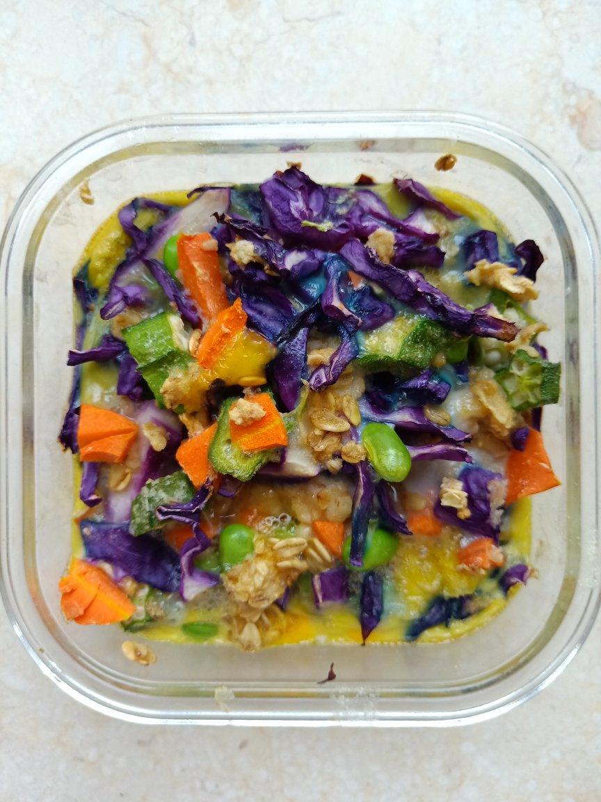 减脂餐：香蕉燕麦烤蛋奶