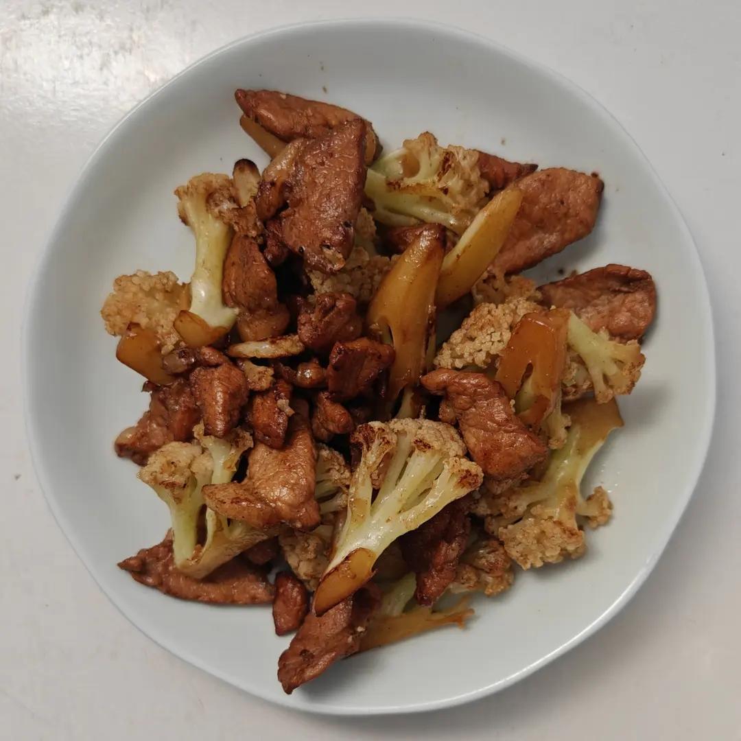 [新手绝不失败]菜花炒肉