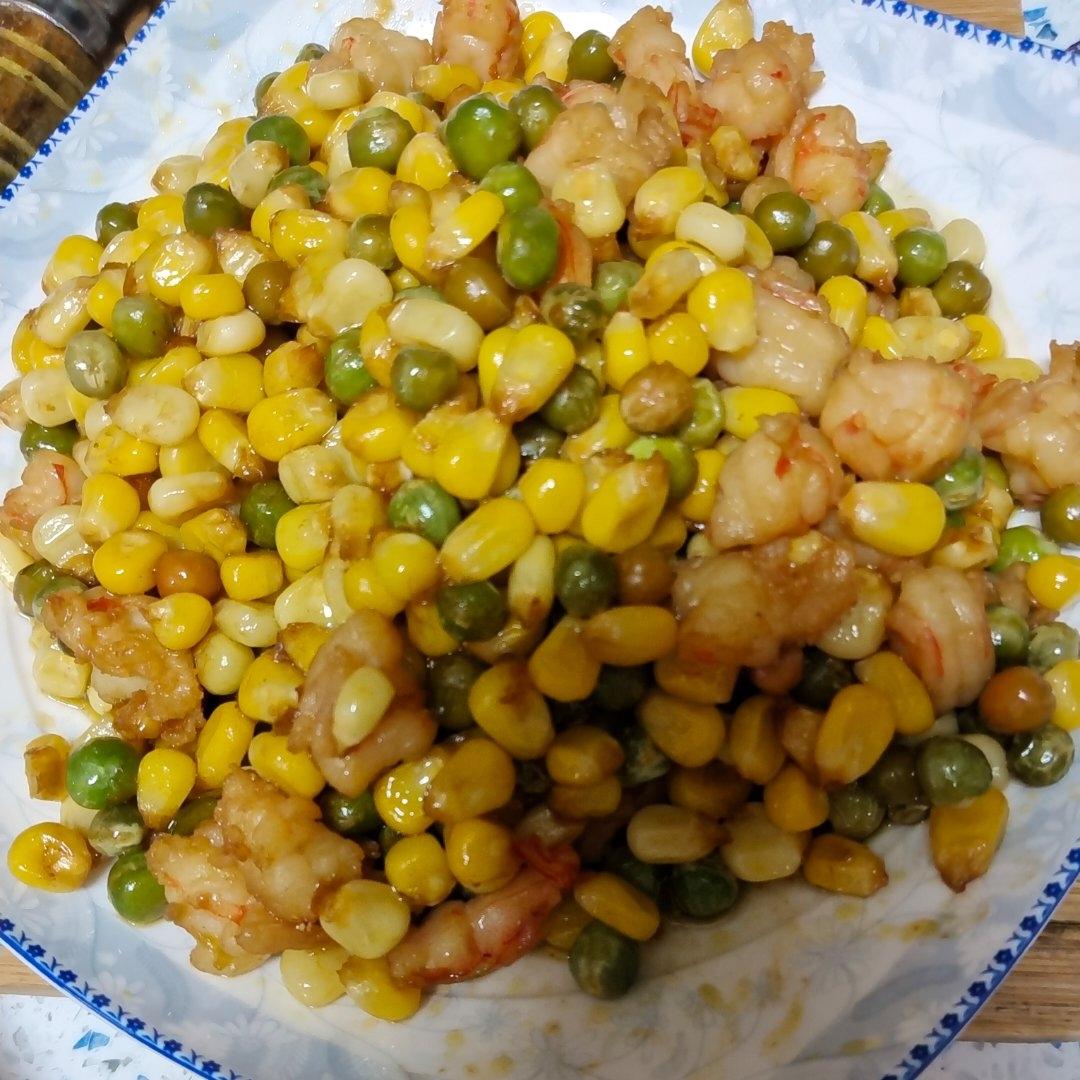 什锦玉米粒虾仁🍤🌽🥕