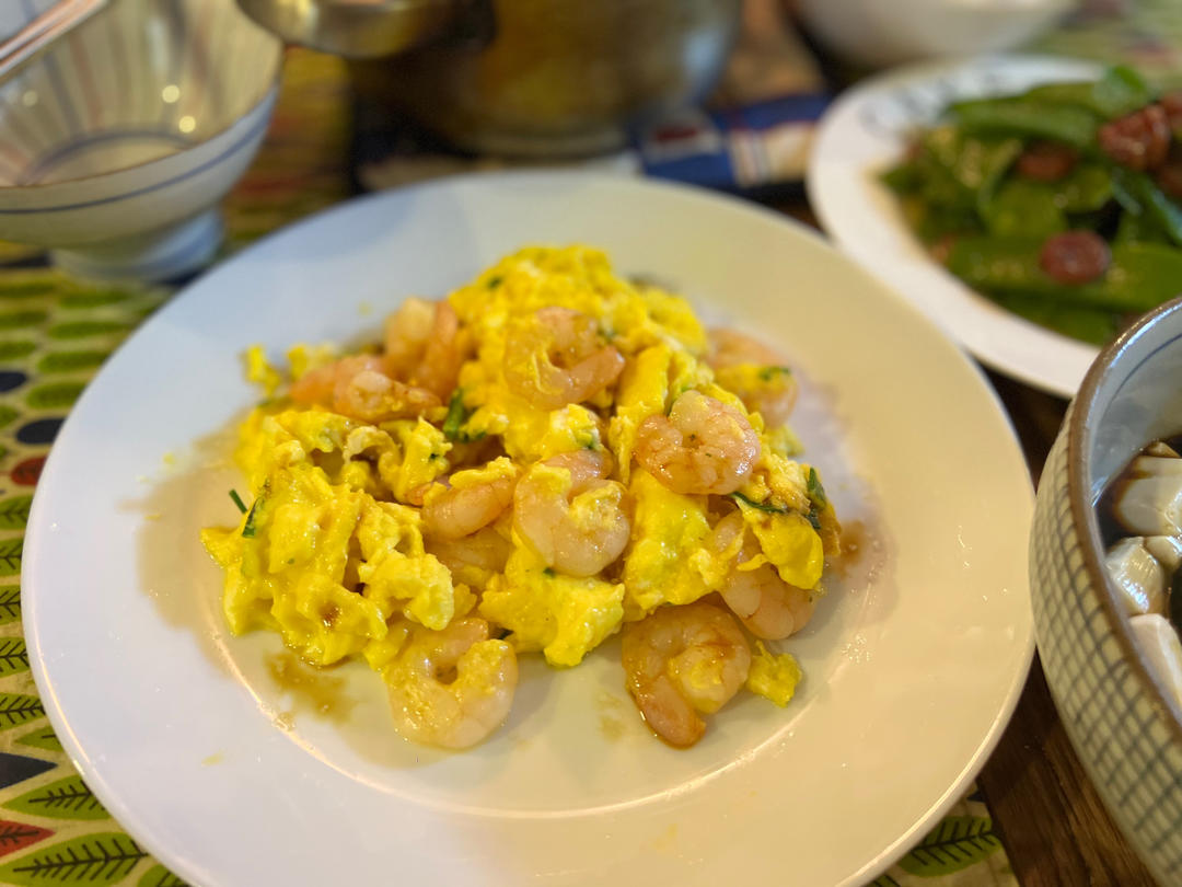 鲜香嫩滑的 虾仁滑蛋