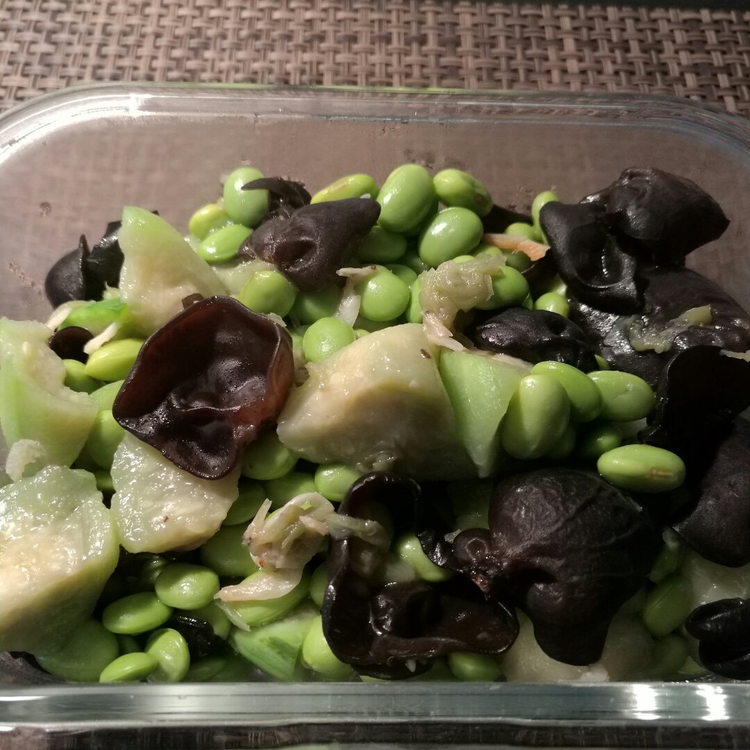 炒毛豆丝瓜