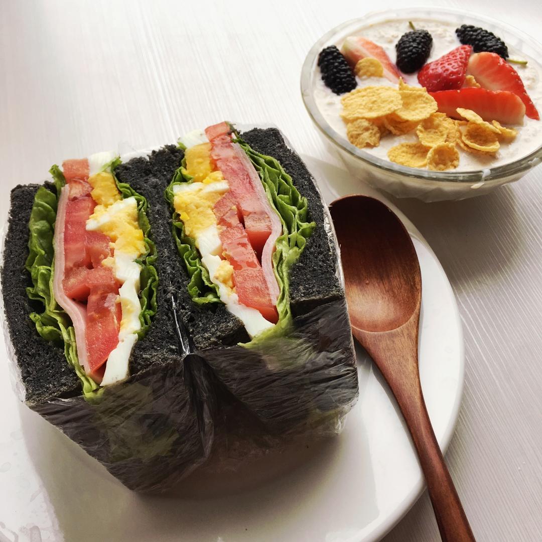 如何做超厚的沼三明治~详细tip！牛油果鸡蛋午餐肉三明治~